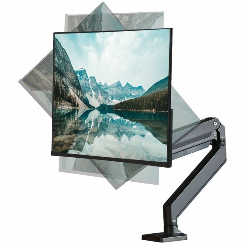 Single Monitor Heavy-Duty Premium Gas Spring Desk Mount - 17" to 43" , VESA 75x75, 100x100, 200x200mm - Thumbnail 5