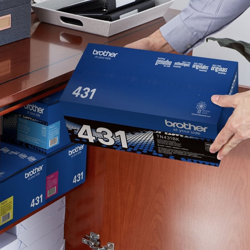 Brother TN431BK Original Standard Yield Laser Toner Cartridge - Black - 1 Each - Thumbnail 5
