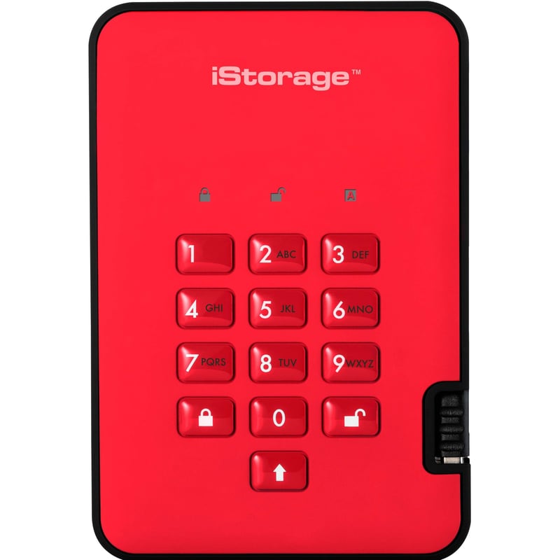 iStorage diskAshur2 SSD 8 TB Secure Portable Solid State Drive | Password protected |Dust/Water Resistant | Hardware encryption. IS-DA2-256-SSD-8000-R - Thumbnail 1
