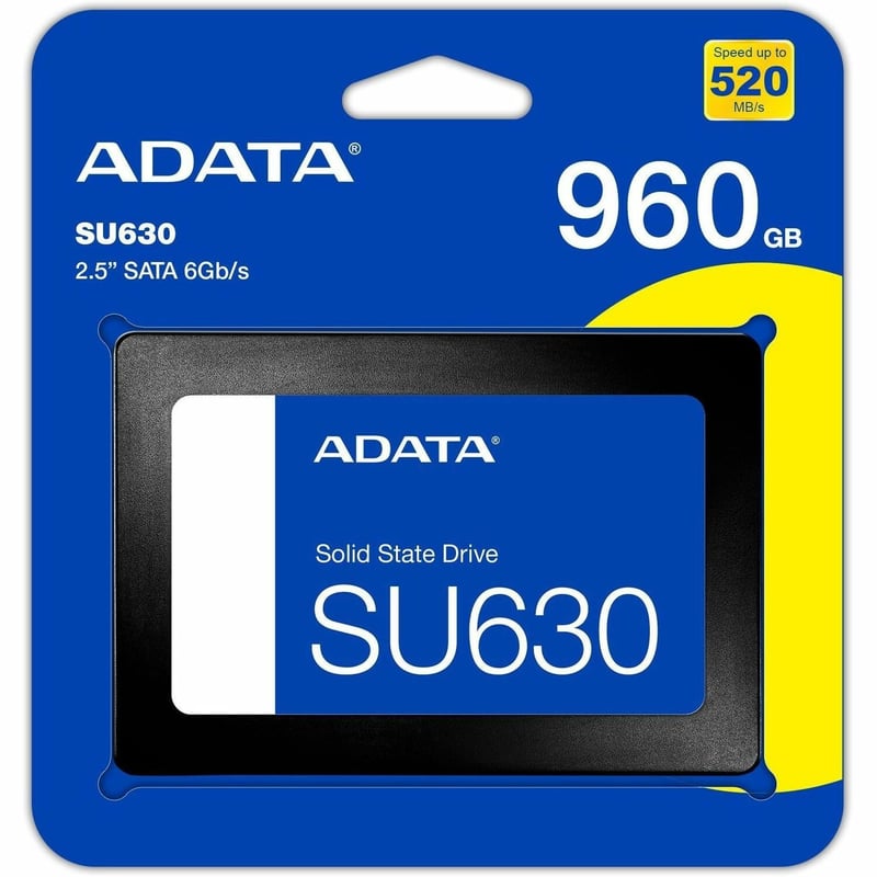 Adata Ultimate SU630 ASU630SS-960GQ-R 960 GB Solid State Drive - 2.5" Internal - SATA (SATA/600) - Black - Thumbnail 1