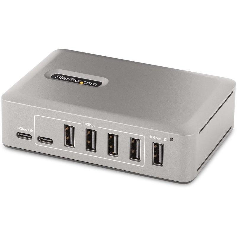 StarTech.com 10-Port USB-C Hub, 8x USB-A + 2x USB-C, Self-Powered w/ 65W Power Supply, USB 3.1 10Gbps Desktop/Laptop USB Hub w/ Charging - Thumbnail 1