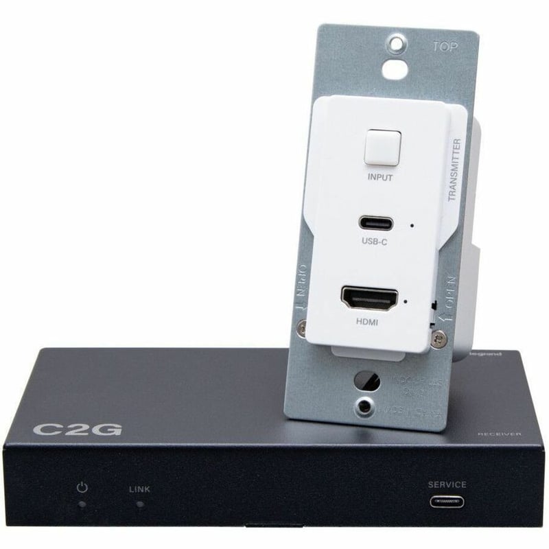 HDMI HDBASET + USB-C OVER CAT EXTENDER WALL TRANSMITTER TO BOX - Thumbnail 2