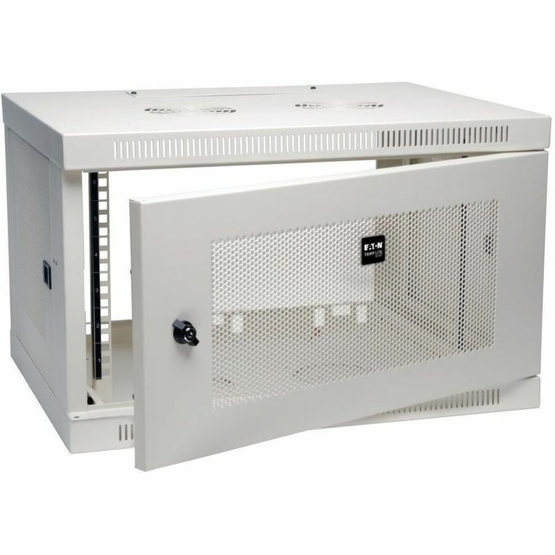 Tripp Lite by Eaton SmartRack 6U Low-Profile Switch-Depth Wall-Mount Mini Rack Enclosure White - Thumbnail 3