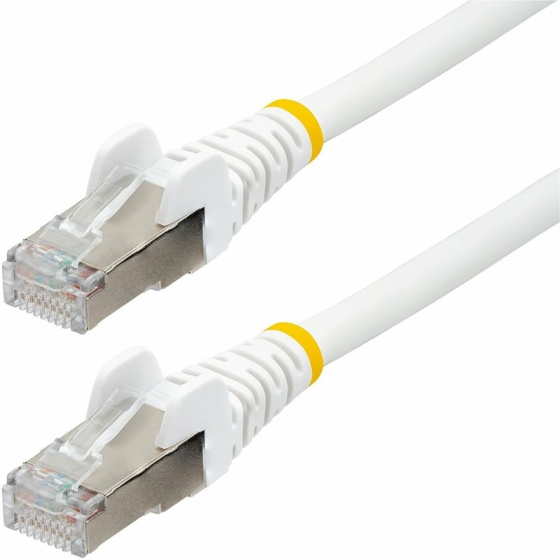 CAT6A ETHERNET CABLE - WHITE 10GBE S/FTP LSZH 100W POE - Thumbnail 1