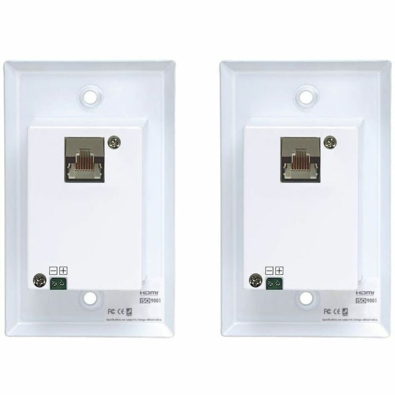 Tripp Lite by Eaton HDMI over Cat6 Extender Kit Wallplate 4K 60Hz HDR Dual Output IR PoC 230 ft. TAA - Thumbnail 2