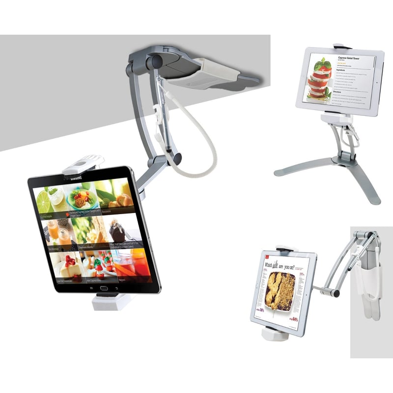 CTA Digital PAD-KMS 2-in-1 Kitchen Mount Stand for iPad and Tablets - Thumbnail 1