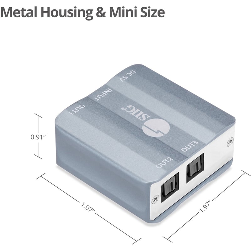 SIIG 1x3 S/PDIF Toslink Splitter - Thumbnail 3