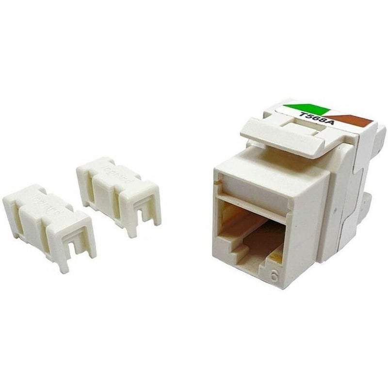Ortronics Anti-corrosive Keystone Jack, 568a/b Fog White - Thumbnail 1