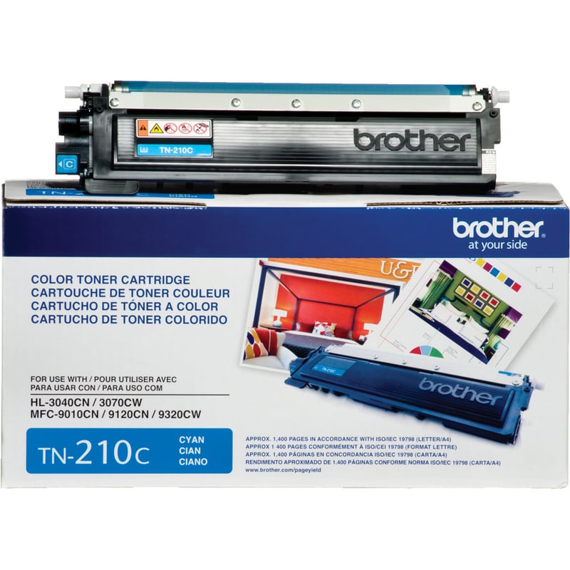 Brother Genuine TN210C Cyan Toner Cartridge - Thumbnail 3