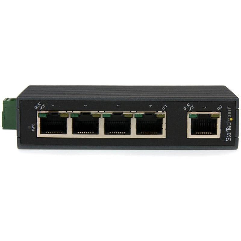 StarTech.com 5 Port Industrial Ethernet Switch - DIN Rail Mountable - Thumbnail 2
