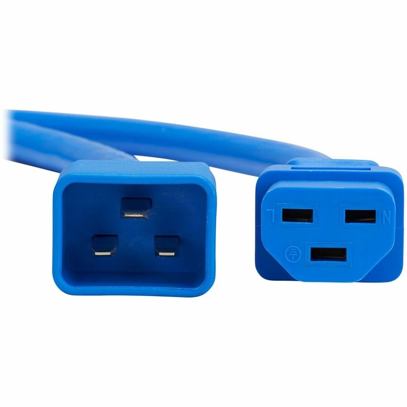 POWER CORD C20 C21 HEAVY-DUTY 20A 250V 12 AWG 6FT BLUE - Thumbnail 3
