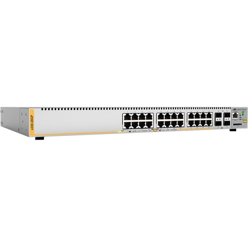 Allied Telesis L3 Switch with 24 x 10/100/1000T PoE Ports and 4 x 100/1000X SFP Ports - Thumbnail 1