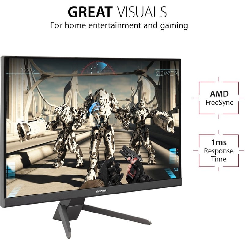 ViewSonic VX2267-MHD 22 Inch 1080p Gaming Monitor with 75Hz, 1ms, Ultra-Thin Bezels, FreeSync, Eye Care, HDMI, VGA, and DP - Thumbnail 2