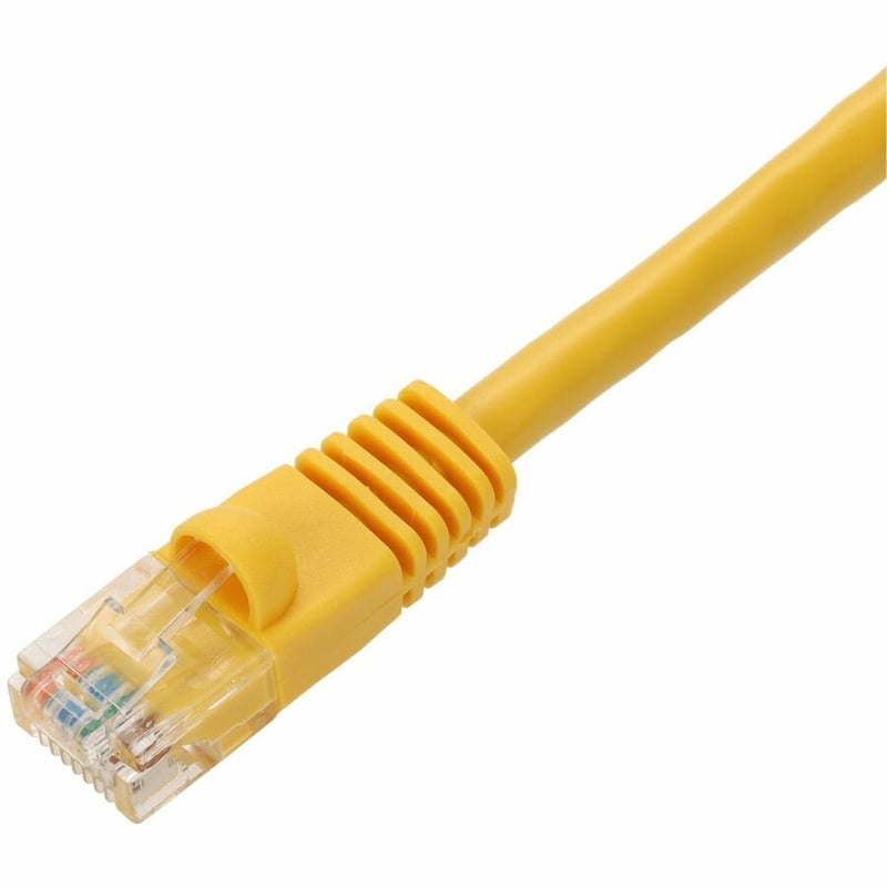 AddOn 15ft Yellow CAT 5E PVC Ethernet Cable Snagless Bubble Boot RJ-45 M/M - Thumbnail 2