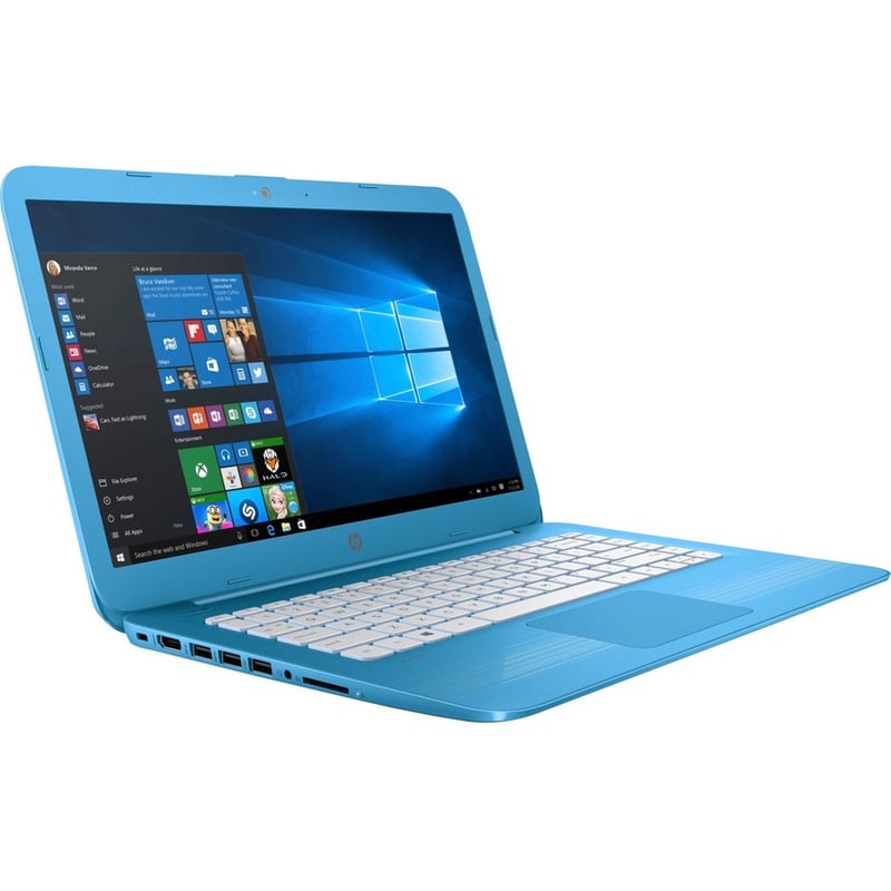 HP Stream 14-cb000 14-cb070nr 14" Notebook - Intel Celeron N3060 - 4 GB - 64 GB Flash Memory - Aqua Blue - Thumbnail 4
