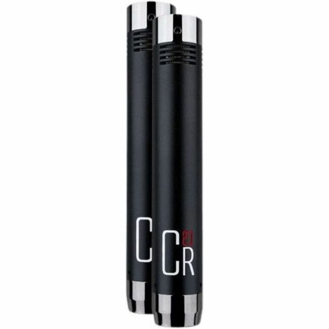 MXL Microphones CR21 PAIR Condenser Microphone for Acoustic Instrument, Piano, Drum, Studio - Matte Black, Black Chrome
