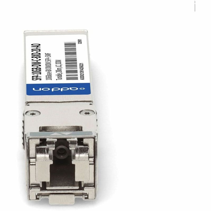 AddOn MSA and TAA 10G-BX DWDM 100GHz Multi-rate Multi-band SFP+ Transceiver (SMF, 20km, Primary, DOM)