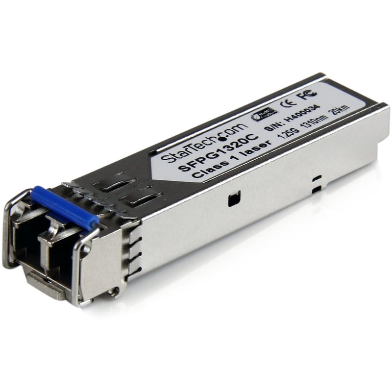 StarTech.com Cisco GLC-LH-SMD Compatible SFP Module - 1000BASE-LH - 1GE Gigabit Ethernet SFP 1GbE Single Mode Fiber SMF Optic Transceiver - Thumbnail 1