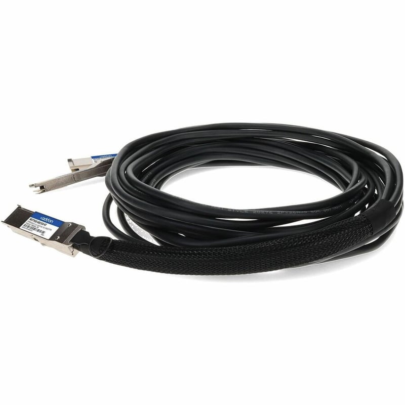 AddOn Mellanox® MCP7H50-H001R30 Compatible TAA Compliant 200GBase-CU QSFP56 to 2xQSFP56 Infiniband HDR Direct Attach Cable (Passive Twinax, 1m, LSZH) - Thumbnail 2