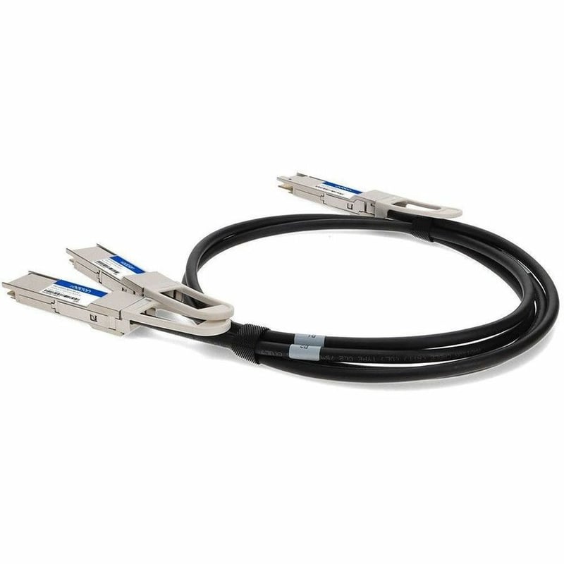 AddOn Dell® DAC-Q56DD-2Q28-2M Compatible TAA Compliant 200GBase-CU QSFP-DD 200G to 2xQSFP28 100G NRZ Direct Attach Cable (Passive Twinax, 2m) - Thumbnail 3