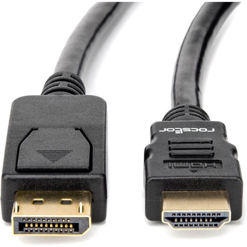 Rocstor Premium DisplayPort to HDMI Converter Cable - 6 ft - 4K - 1 Pack - Thumbnail 2