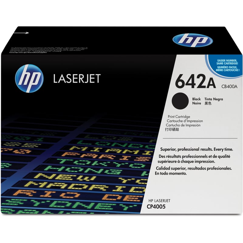 HP 642A (CB400A) Original Laser Toner Cartridge - Black - 1 Each - Thumbnail 1
