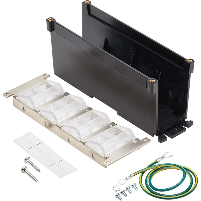 Tripp Lite by Eaton 8-Port Metal DIN-Rail Mounting Keystone Patch Panel with Grounding, Black/Silver, TAA - Thumbnail 2
