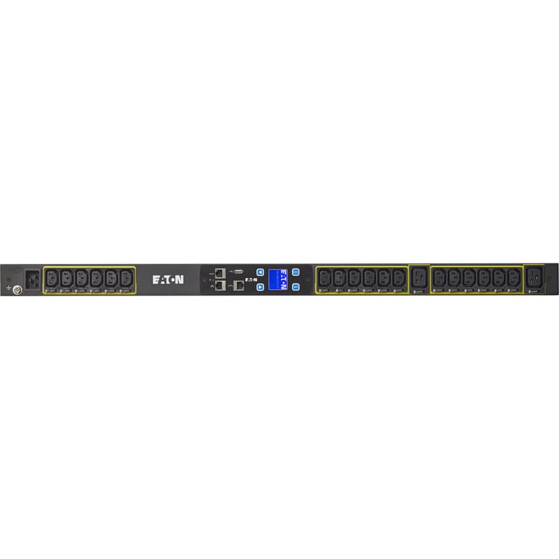 Eaton Metered Input rack PDU, 0U, L6-20P, C20 input, 3.84 kW max, 100-240V, 16A, 10 ft cord, Single-phase, Outlets: (18) C13 Outlet grip, (2) C19 Outlet grip - Thumbnail 2