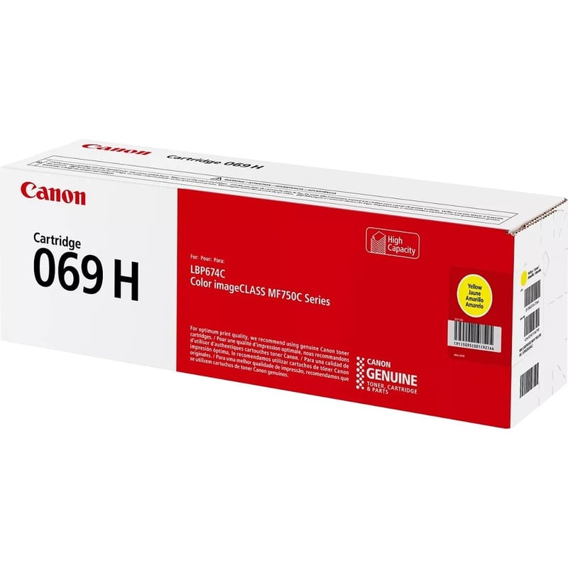 Canon 069 Original High Yield Laser Toner Cartridge - Yellow - 1 Pack - Thumbnail 4