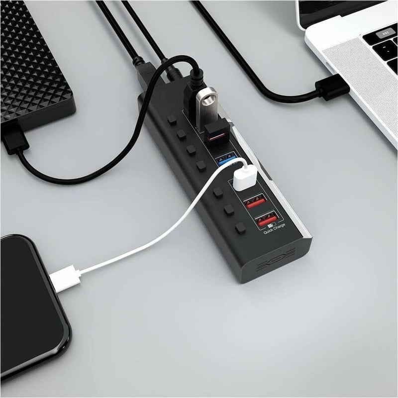 USBA 7 PORT DATA HUB WITH POWER- TAA COMPLIANT - Thumbnail 3