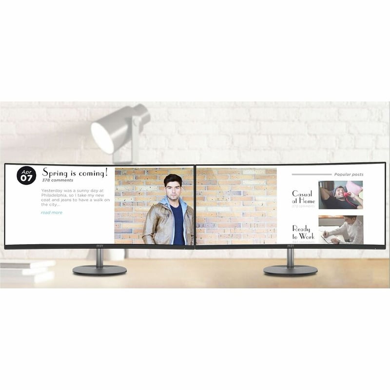 MSI Pro MP341CQ 34" Class UW-QHD Curved Screen LCD Monitor - 21:9 - Thumbnail 4