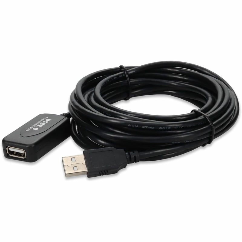 USB 2.0 A M/F CABLE 15FT BLACK ACTIVE CABLE - Thumbnail 1