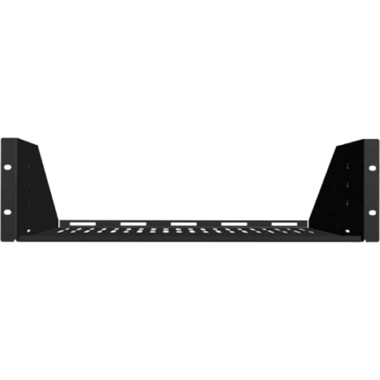 Sanus Component Series AV Rack Shelf - 2RU Vented Rack Shelf - Black - Thumbnail 2