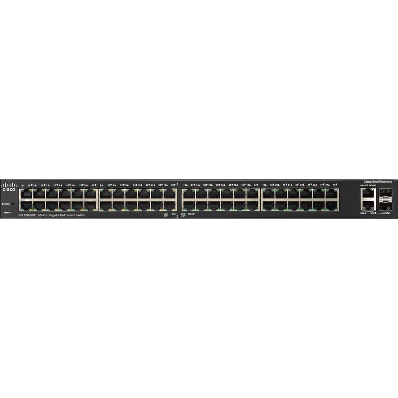 Cisco SG200-50P Gigabit PoE Smart Switch - Thumbnail 1