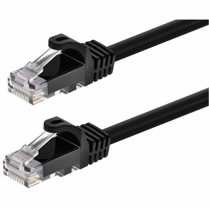 MONOPRICE CAT6 6IN BLACK 12-PK PATCH CABLE_ UTP_ 24AWG_ 550MHZ_ PURE BARE COPPER - Thumbnail 1