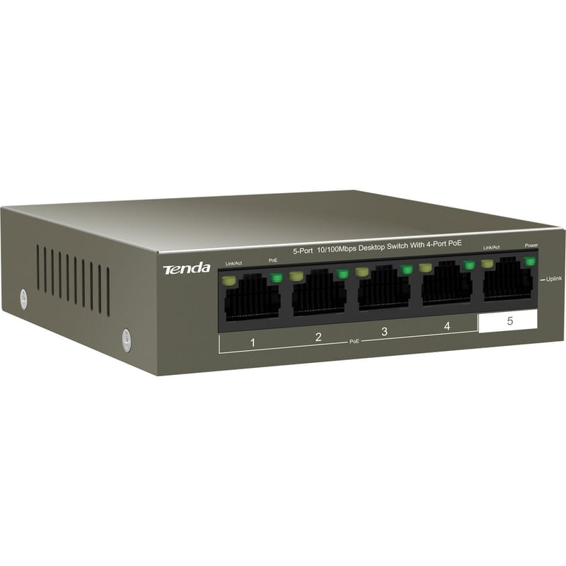 5-PORT 10/100 SWITCH 4-PORT POE . - Thumbnail 3