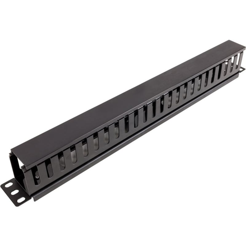 Rack Solutions 1U Horizontal Plastic Cable Duct With Cover (2.5in Deep) - Thumbnail 1