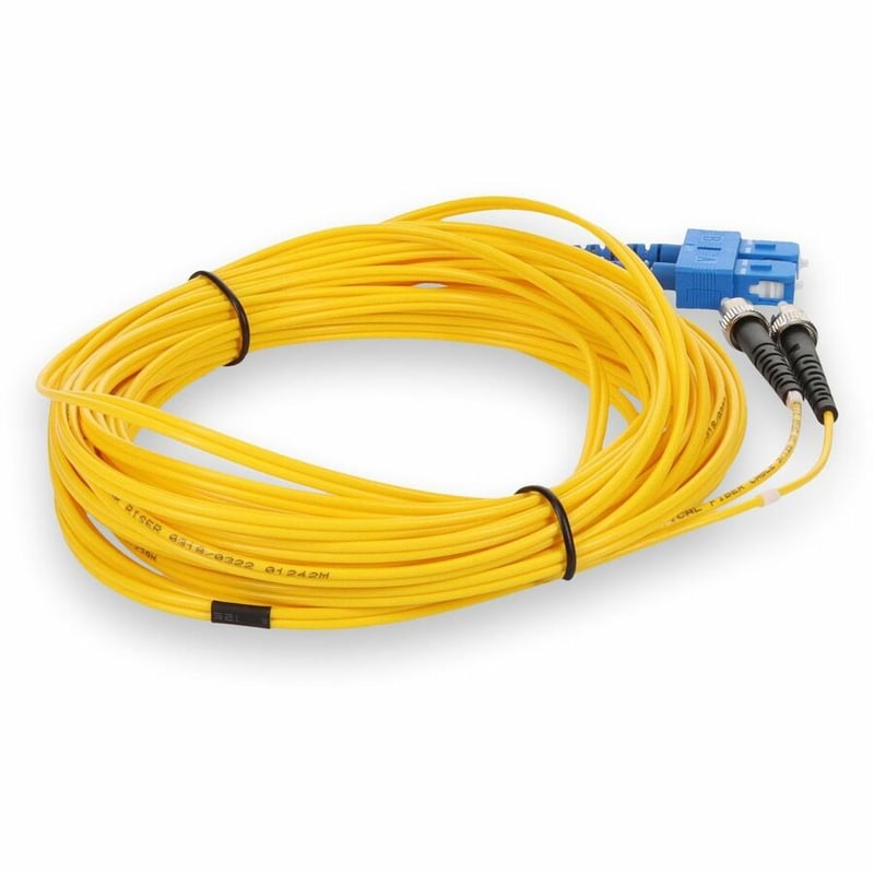 AddOn 4m SC (Male) to ST (Male) Yellow OS2 Duplex Fiber OFNR (Riser-Rated) Patch Cable - Thumbnail 5