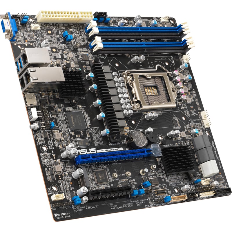Asus P12R-M/10G-2T Server Motherboard - Intel C252 Chipset - Socket LGA-1200 - Micro ATX - Thumbnail 1