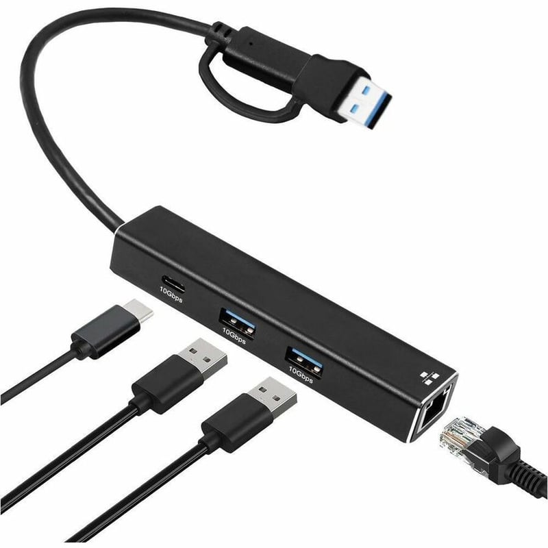 4XEM 3 Port USB-C and A with 2.5Gbps Ethernet Hub - TAA - Thumbnail 2