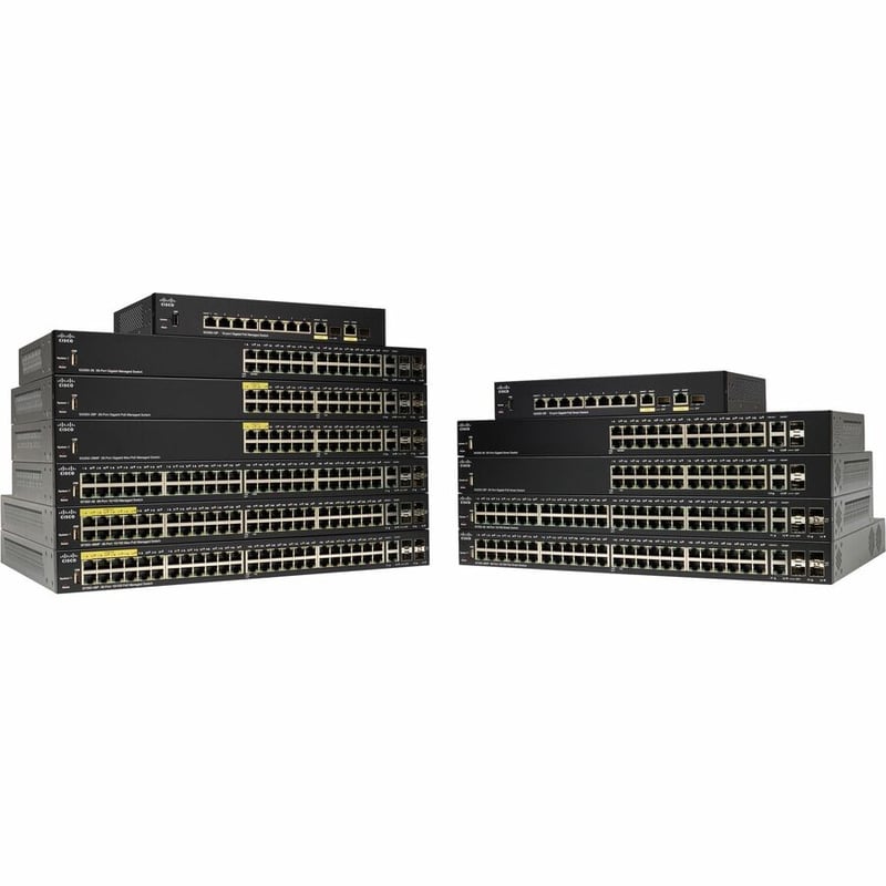 CISCOSG350-10MP10-PORTGIGABITPOEMANAGEDSWITCHREMANUFACTURED - Thumbnail 3