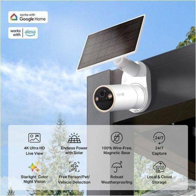 Tapo C460 8 Megapixel Indoor/Outdoor 4K Network Camera - Color - 2 - Thumbnail 2