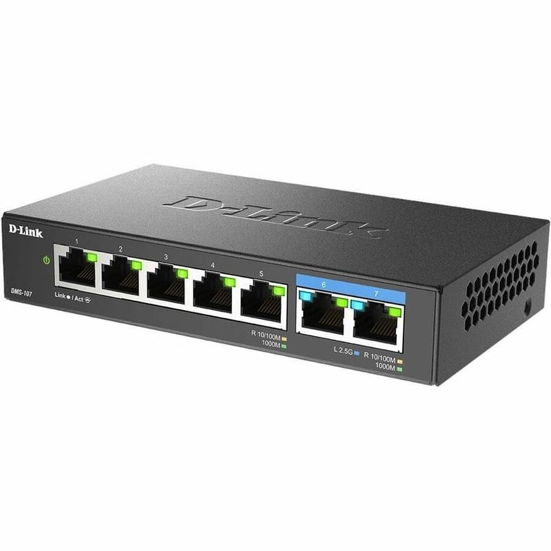 D-Link 7-Port Multi-Gigabit Unmanaged Switch - Thumbnail 2