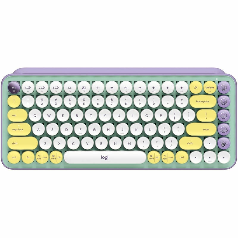 Logitech POP Keys Wireless Mechanical Keyboard With Emoji Keys - Daydream Mint - Thumbnail 1