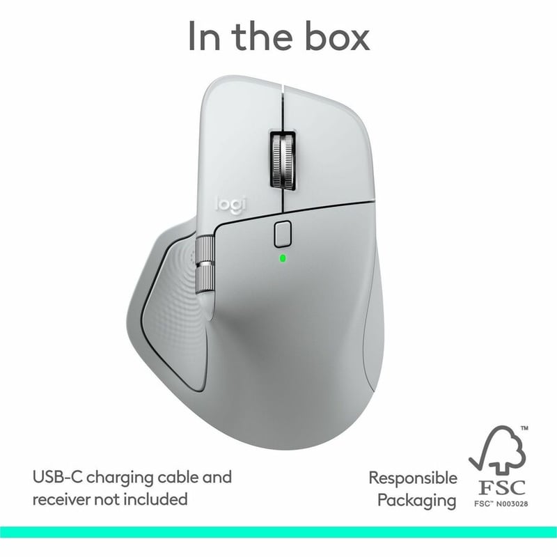 MX MASTER 4 FOR MAC PERFORMANCE WIRELESS MOUSE - PALE GREY - Thumbnail 3