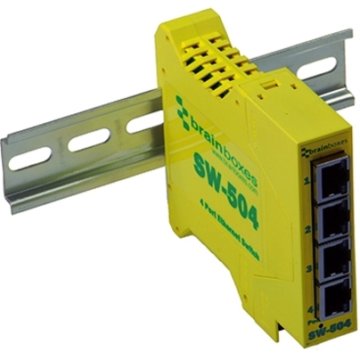 Brainboxes Industrial Ethernet 4 Port Switch DIN Rail Mountable - Thumbnail 2