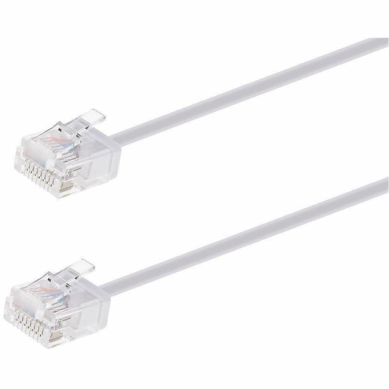 SLIMRUN CAT6 ETHERNET PATCH CABLE 1FT WH - Thumbnail 1