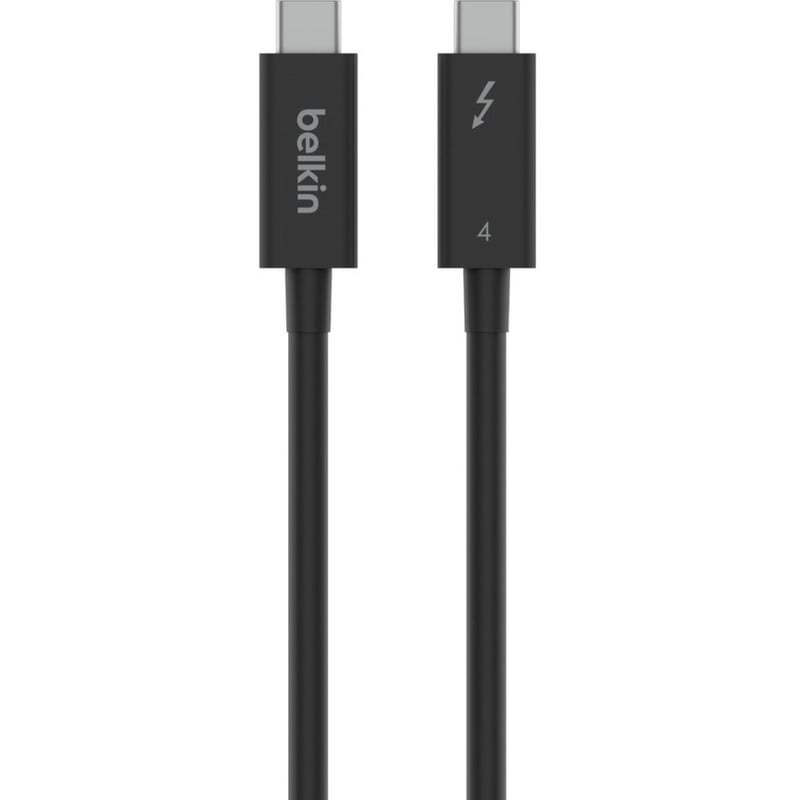 Belkin 100W Thunderbolt 4 USB-C to USB-C Cable - USB 4 - 40Gbps - 8K - 2m/6.6ft - M/M - Black - Thumbnail 3