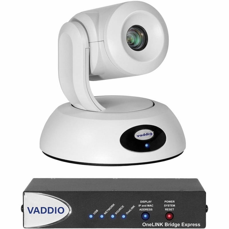 Vaddio RoboSHOT 12E HDBT Video Conferencing Camera - White - USB 3.0 - TAA Compliant - Thumbnail 1