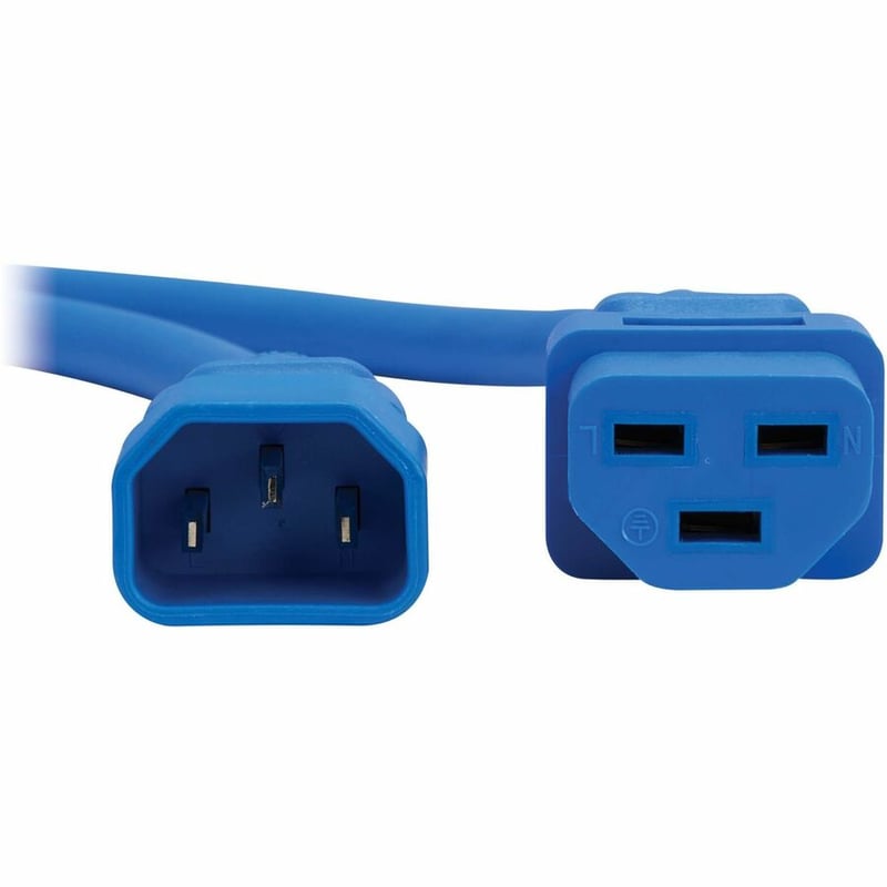 POWER CORD C14 C21 HEAVY-DUTY 15A 250V 14 AWG 6FT BLUE - Thumbnail 3
